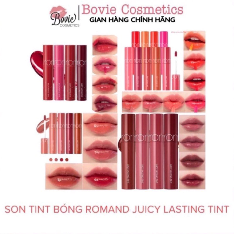 Son kem Tint Bóng Hàn Quốc Romand Juicy Lasting Tint 5.5g – Sản phẩm bán chạy trên Shopee
