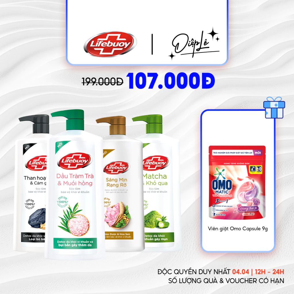 Sữa Tắm Lifebuoy 800gr – Detox Và Sạch Sâu Khỏi Bụi Mịn Pm2.5 – SP được bán chạy trên Shopee