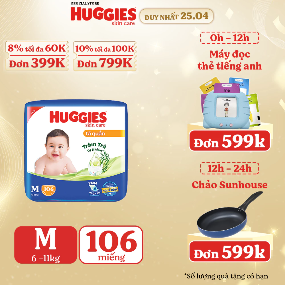 Tã quần Huggies Skincare Mega Jumbo – SP được bán chạy trên Shopee